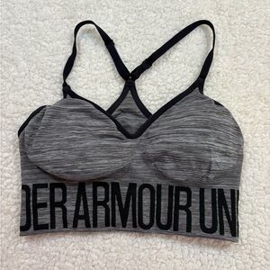 Under Armour Women's Black and Gray Sports Bra